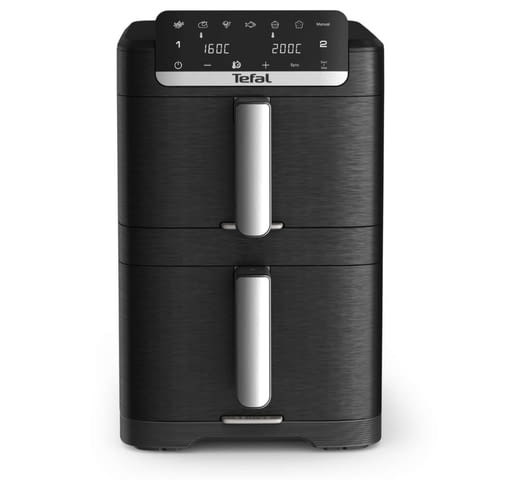 Уред за здравословно готвене, Tefal EY7568E0 Crispy Stack Af Genius+Acc Blk - снимка 1