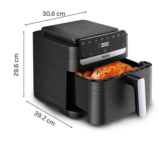 Уред за здравословно готвене, Tefal EY8618E0 Easy Fry Mega Compact Blk Eu - снимка 3