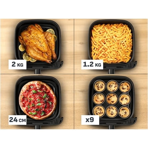 Уред за здравословно готвене, Tefal EY8618E0 Easy Fry Mega Compact Blk Eu - снимка 4