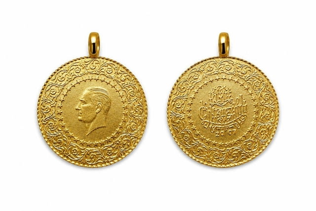 Златна монета/висулка - 7.00гр., city of Veliko Tarnovo | Necklaces / Chains / Pendants - снимка 1