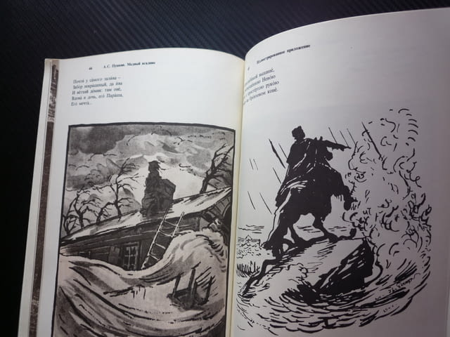 Медный всадник А. С. Пушкин руска класика Медния конник Петър I поема руски език малкият човек държа - снимка 2