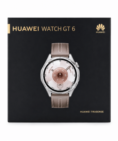 Смарт часовник Huawei Watch GT6 Gray Leather (46mm), град Велико Търново | Часовници - снимка 1