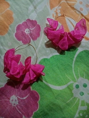 Обеци Розова органза Women's, Earrings - city of Montana | Jewelry - снимка 1