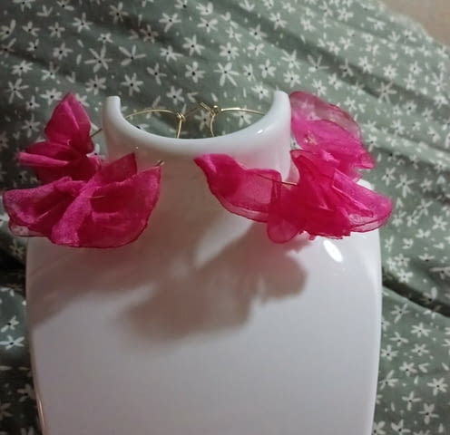 Обеци Розова органза Women's, Earrings - city of Montana | Jewelry - снимка 3
