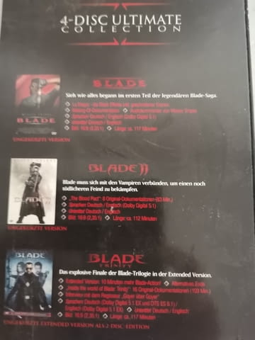 Blade Trilogy Box 4 DVD BOX-SET THE ULTIMATE COLLECTION Unkut - снимка 2