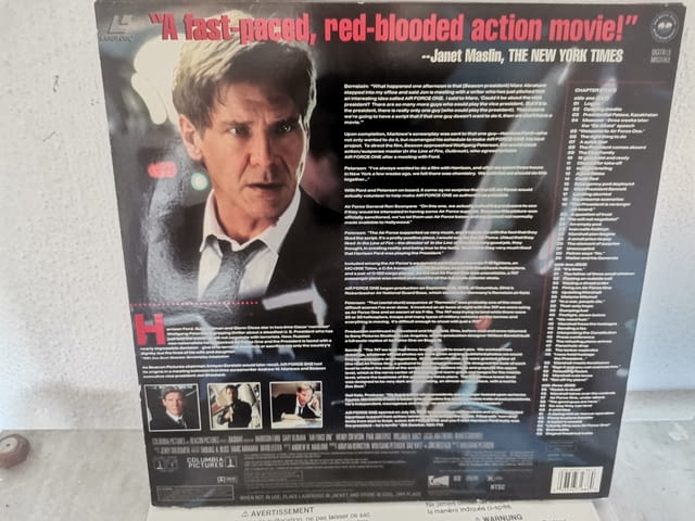 Air Force One - Harrison Ford - Laserdisk - село Куклен | Филми - снимка 4