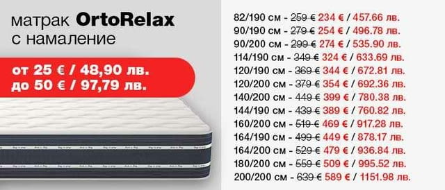 (до -50€) Матрак OrtoRelax с БЕЗПЛАТНА доставка, city of Plovdiv | Mattresses - снимка 2