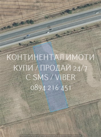 Код 63229. Поземлен имот 5000м2 с лице на АМ Тракия. С лесен достъп по широк селски път на около 1км - снимка 1