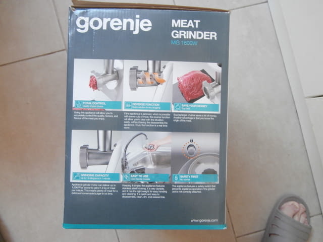 Мощна Месомелачка Gorenje 1600W - град Варна | Дребна Техника - снимка 3
