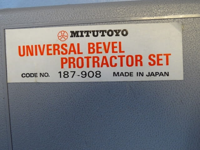 Машинен оптичен ъгломер Mitutoyo 187-908 bevel protractor set - снимка 8