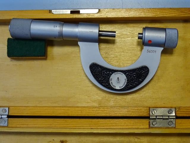 Микрометричен резбомер DDR VEB Suhl M-W Thread Мicrometer 0-25mm - снимка 5