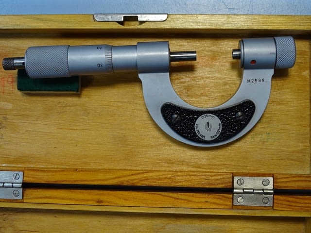 Микрометричен резбомер DDR Suhl M Thread Мicrometer 0-25mm 0.01mm - снимка 5