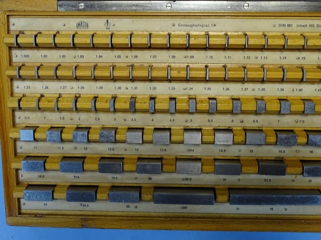 Комплект плоскопаралелни краечни мерки DDR MASSI Din 861 KL-1 - снимка 7