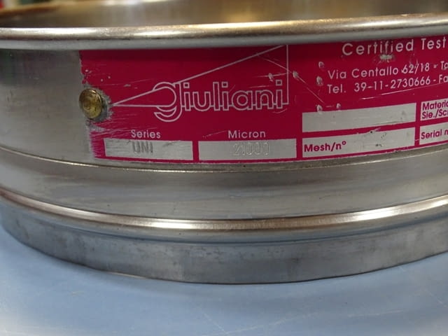 Лаболаторно сито GIULIANI uni 21000-23000 micron Ø200mm certified test sieve - снимка 2