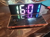 LED будилник с цветен огледален дисплей, работещ с USB ,