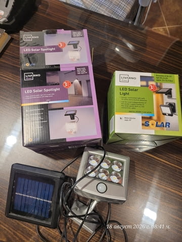 Соларни LED прожектори със сензор за движение (LED Solar Spotlight) - снимка 2