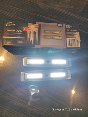 LED лампи с натискане (LED Push Lights) на марката Livarno Home, - снимка 3