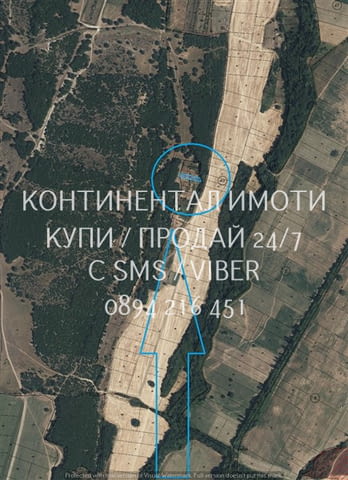 Поземлен имот 1020м2, състоящ се от две съседни ниви, кат. 4-та с много лесен достъп от селото - снимка 3