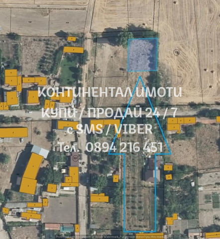 Код 62857. Кодо 62857. Кодг 62857. КОДо 62857. Дворно място 710м2 /60м2 локален път/ до къщи, ток и - снимка 2