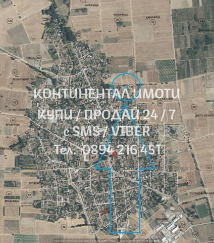 Код 62857. Кодо 62857. Кодг 62857. КОДо 62857. Дворно място 710м2 /60м2 локален път/ до къщи, ток и - снимка 3