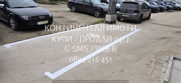 Код 70020. Партерно паркомясто 13м2 на открито до гаражи и др. паркоместа в Луксор 1, с нотариален а - снимка 2