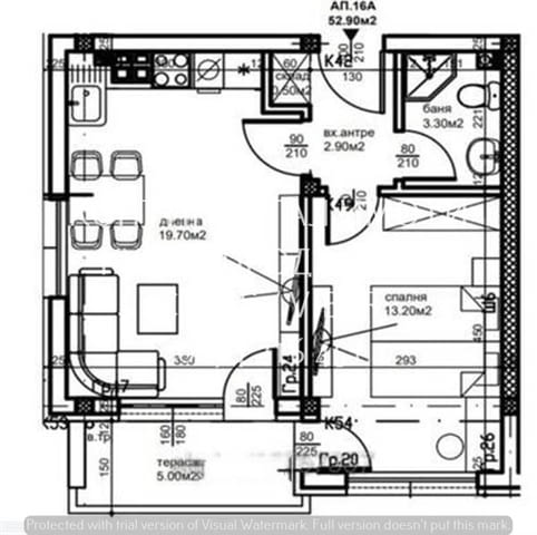 Код 70025. Нов двустаен монолит 60м2 - стр. етап груб строеж. На ет.2 в комплекс Баш пара, кв. Остро - снимка 2