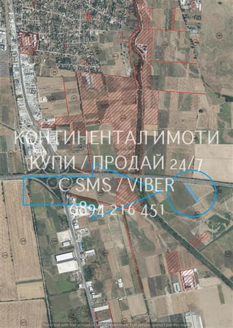Код 70024. Поземлен имот 6300м2 в близост до Пловдив, на изхода на града, преди детелината вдясно, п - снимка 3