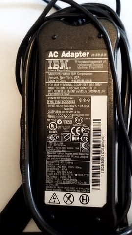 Оригинален захранващ адаптер за лаптоп IBM ThinkPad серия T -X -R -A16V - 4.5A - 72W - снимка 11
