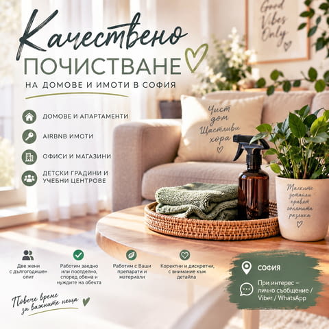 🧹 Качествено почистване и поддръжка на домове и имоти в София! 🧹 - снимка 1