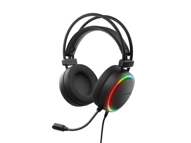 Слушалки, Genesis Headset Neon 614 With Microphone RGB Illumination Black USB - снимка 1