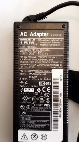 IBM / Lenovo, 16V, 4.5A, 72W - Захранване за лаптопи, град София | Електроника - снимка 1