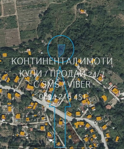 Код 70043. Поземлен имот 370м2 близо до селската регулация /на около 70м от последните къщи/, до вил - снимка 2