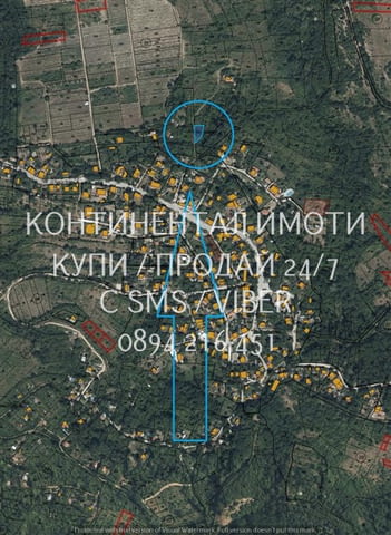 Код 70043. Поземлен имот 370м2 близо до селската регулация /на около 70м от последните къщи/, до вил - снимка 3