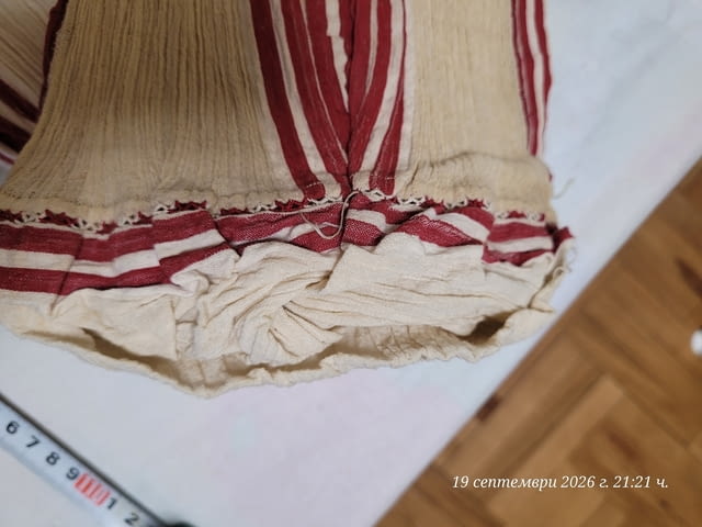 Кенарена риза -автентичен ретро/старинен мъжки кенарен минтан (къса мъжка риза), - снимка 9
