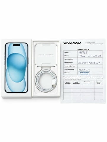 IPhone 15 Blue 128GB - град Велико Търново | Смартфони - снимка 1