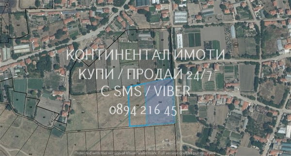 Код 70086. Два имота около 7дка и 4дка. Мястото е равно до регулация срещу къщи до ток и вода, асфал - снимка 1