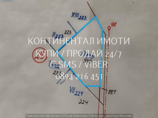 Код 62982. Кодг 62982. Парцел 950м2, ограден, равен с лесен достъп, със сонда за вода. Идеален за жи - снимка 2