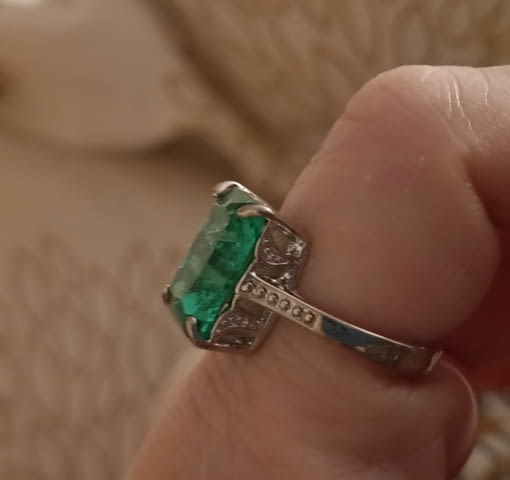 Пръстен с кракелиран кристал Сребро, Unisex, Циpĸoн - град Монтана | Пръстени - снимка 3