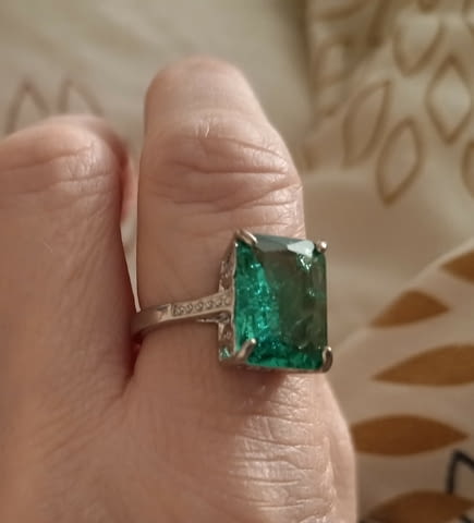 Пръстен с кракелиран кристал Сребро, Unisex, Циpĸoн - град Монтана | Пръстени - снимка 5