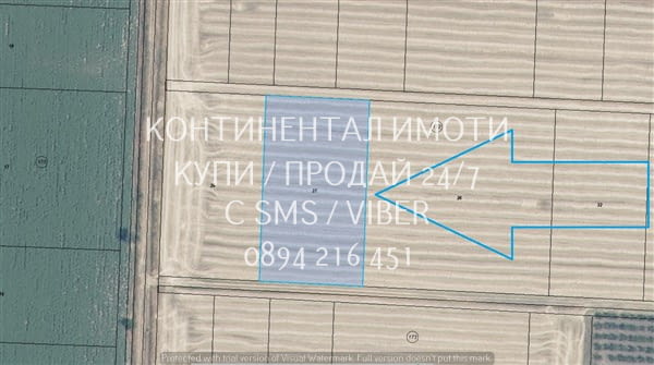 Код 70104. Нива 5400м2 с правилна правоъгълна форма с много лесен достъп от широки коларски пътища. - снимка 1
